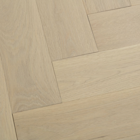 Vidar Design plancher d'ingénierie Chêne Blanc Américain Herringbone Naked Oak 5 po. X 3/4 po. grade Charactère (VD086)