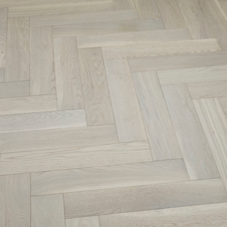Vidar Design plancher d'ingénierie Chêne Blanc Américain Herringbone Pearl 5 po. X 3/4 po. grade Sélect (VD093)