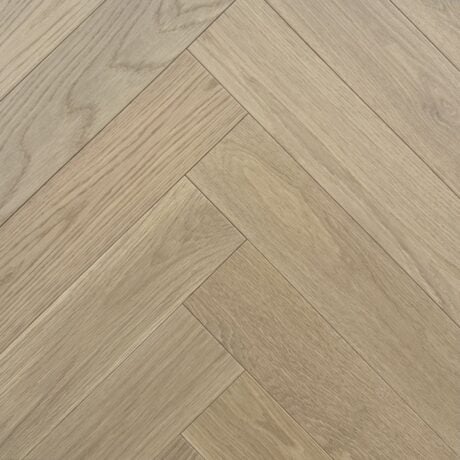 Vidar Design plancher d'ingénierie Chêne Blanc Américain Herringbone Honey Wheat 5 po. X 3/4 po. grade Sélect et meilleur (VD096)